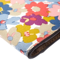 Coach Multicolor Floral Coated Canvas Passport Holder