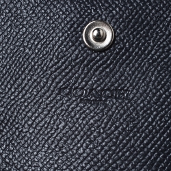 Pre Owned Coach Blue Leather Crossbody Phone Pouch
