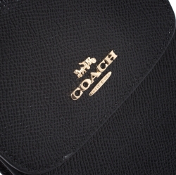 Coach Black Leather Crossbody Phone Pouch