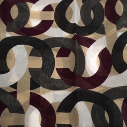 Coach Multicolor Interlocking Modern C Logo Print Silk Scarf 