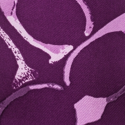Coach Purple Logo Printed Silk Bandeau Scarf
