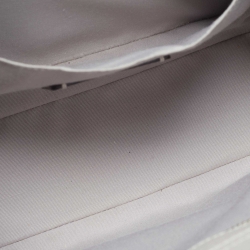Pre Owned Coach Grey Leather Stardust Crystals Leah Tote