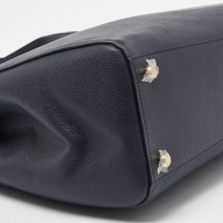 Coach Navy Blue Leather Stanton Carryall Tote 