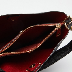 Pre Owned Coach Black Leather Mollie 22 Bucket Bag