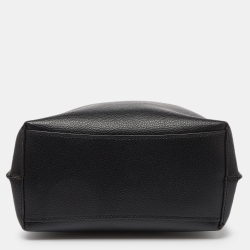 Pre Owned Coach Black Leather Mollie 22 Bucket Bag