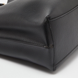 Pre Owned Coach Black Leather Mollie 22 Bucket Bag