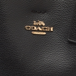 Pre Owned Coach Black Leather Mollie 22 Bucket Bag