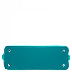 Pre Owned Coach Turquoise Leather Sierra Satchel