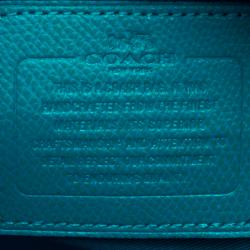 Pre Owned Coach Turquoise Leather Sierra Satchel