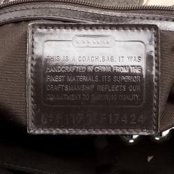 Coach Beige/Brown Canvas Shoulder Bag