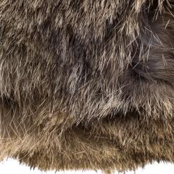 Pre Owned حقيبة كوتش جل وفرو أرنب رمادية