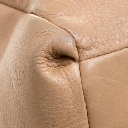 Pre Owned Coach Beige Leather Edie Shoulder Bag