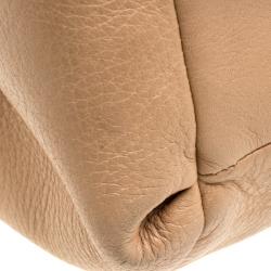 Pre Owned Coach Beige Leather Edie Shoulder Bag