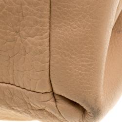 Pre Owned Coach Beige Leather Edie Shoulder Bag