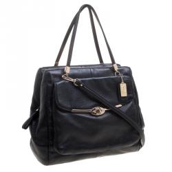 Pre Owned حقيبة كتف كوتش جلد سوداء