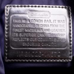 Pre Owned Coach Black Fabric Poppy Crossbody Bag