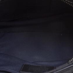 Pre Owned Coach Black Canvas and Leather Boston Bag