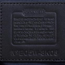 Pre Owned Coach Black Canvas and Leather Boston Bag