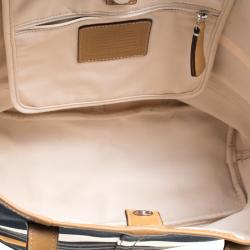 Pre Owned Coach Multicolor Fabric and Leather Tote