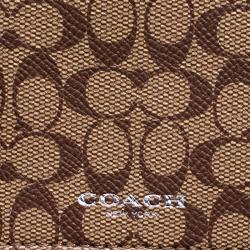Pre Owned Coach Orange Leather East/West Pop Up Pouch Crossbody Bag