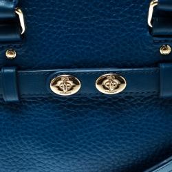 Pre Owned Coach Blue Leather Swagger Tote