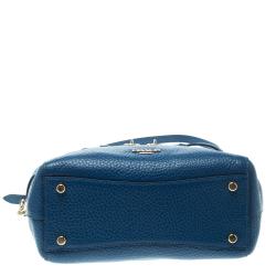 Pre Owned Coach Blue Leather Swagger Tote