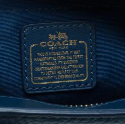 Pre Owned Coach Blue Leather Swagger Tote