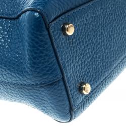 Pre Owned Coach Blue Leather Swagger Tote