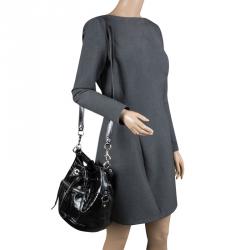 Coach Black Patent Leather Drawstring Bucket Bag