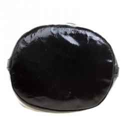 Coach Black Patent Leather Drawstring Bucket Bag