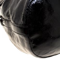 Coach Black Patent Leather Drawstring Bucket Bag