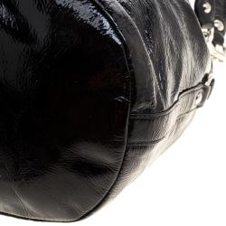 Coach Black Patent Leather Drawstring Bucket Bag