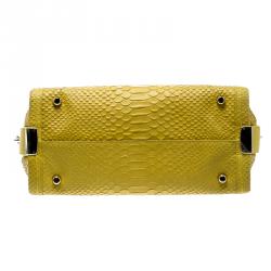 Coach Yellow Python Embossed Leather Swagger 27 Tote
