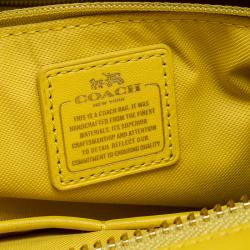 Coach Yellow Python Embossed Leather Swagger 27 Tote