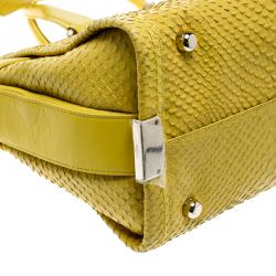 Coach Yellow Python Embossed Leather Swagger 27 Tote