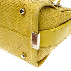Coach Yellow Python Embossed Leather Swagger 27 Tote