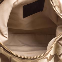Pre Owned Coach Biege Fabric Courtenay Crossbody Bag