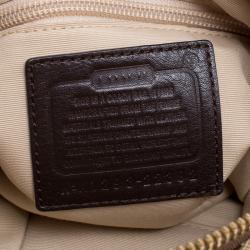 Pre Owned Coach Biege Fabric Courtenay Crossbody Bag
