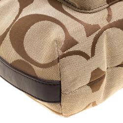 Pre Owned Coach Biege Fabric Courtenay Crossbody Bag