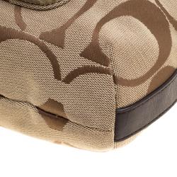 Pre Owned Coach Biege Fabric Courtenay Crossbody Bag