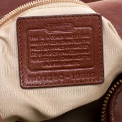 Pre Owned Coach Brown Leather Bucket Bag