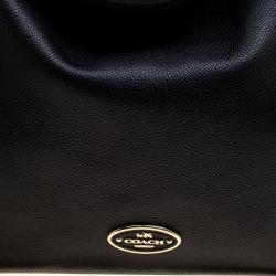 Pre Owned حقيبة كوتش سكوت كبيرة جلد سوداء