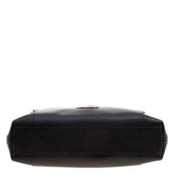 Pre Owned حقيبة كوتش سكوت كبيرة جلد سوداء