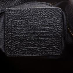 Pre Owned حقيبة كوتش سكوت كبيرة جلد سوداء