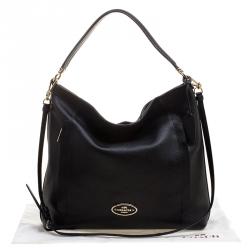 Pre Owned حقيبة كوتش سكوت كبيرة جلد سوداء