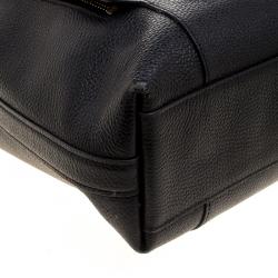Pre Owned حقيبة كوتش سكوت كبيرة جلد سوداء