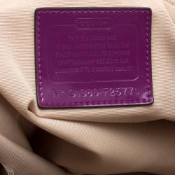 Pre Owned حقيبة كوتش كانفاس بيج/وردي