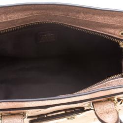 Coach Rose Gold Patchwork Metallic Leather Swagger 27 Carryall Tote
