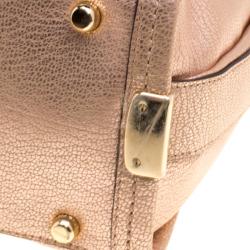 Coach Rose Gold Patchwork Metallic Leather Swagger 27 Carryall Tote