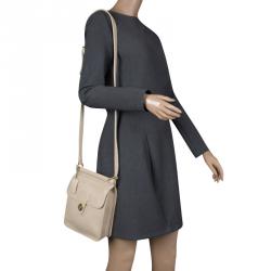 Pre Owned Coach Beige Leather Murphy Crossbody Bag